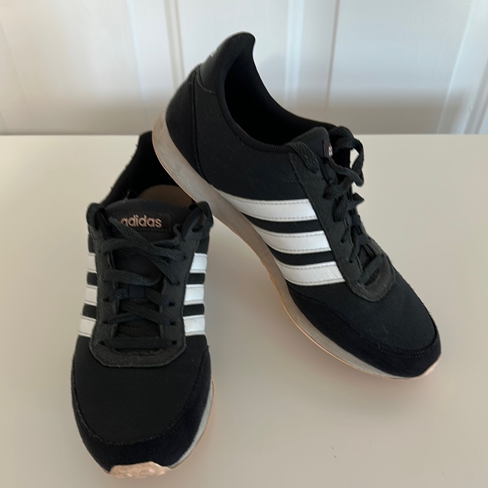 Adidas Black and White Sneakers Sleek Design